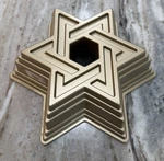 New Williams-sonoma Star Of David Bundt Cake Pan Nordic Gold Bakeware Usa. Fixed Price $34.97.