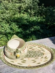 Temp-tations Old World Green Chicken Soup Bowl Sandwich Platter. Fixed Price $20.00.