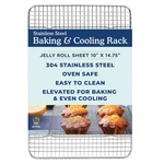 Ultra Cuisine Stainless Steel Baking Rack 10.0" X 14.75" 1-PACK, Silver. Fixed Price $35.12.