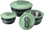 Pinnacle Insulated Casserole Dish With Lid 3 Pc Set 2.6/2/1 Green Of. Fixed Price $64.48.