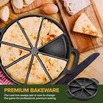 Classic Cast Iron Wedge Pan Non-stick Cornbread Skillet Easy Transport Handles. Fixed Price $25.80.