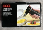 Oggi 5 Piece Creme Brulee Set Culinary Butane Torch 4 Oval Ramekin Dishes. Fixed Price $24.59.