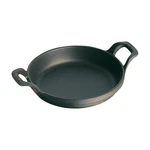 Staub Cast Iron 7.5-INCH Round Gratin Baking Dish Matte Black, Made France. Fixed Price $184.02.
