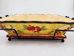 Temp-tations By Tara Fresh Crop Casserole Dish, Stand, Trivet Temptations Apples. Fixed Price $38.95.