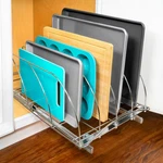 Pull Out Cutting Board, Cookie Sheet, Baking Pan Organizer, Lifetime Ltd. Warran. Fixed Price $82.59.