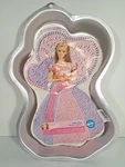Vintage 2002 Wilton Enchanted Barbie Cake Pan 2105-8910. Fixed Price $15.00.
