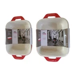Set Of 2 Staub France Stoneware Mini Gratin Baking Dish Cherry Red 5.5"X4" - Nwt. Fixed Price $32.90.
