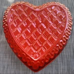 Nordic Ware Red Quilted Heart Cake Pan, Ribbon Edge Fancy Valentines Day Love. Fixed Price $15.00.