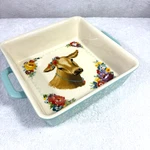 Pioneer Woman Sweet Romance Cow Pattern Ceramic Baker 7.9" X 2.5". Fixed Price $31.48.
