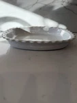 Chantal 93-OVR24 1 Qt White Oval Baking Dish Scalloped Edge Oven Safe. Fixed Price $12.99.