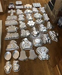 37 Vintage Wilton & Amscan Gs Ezbaker Cake Pans. Fixed Price $299.66.