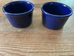 Lot Of 2 Chantal One Cup Ramekins Navy Blue 93-RM08. Fixed Price $11.89.