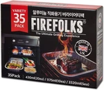 Ez'n Firefolks Disposable Premium Aluminum Pans 35 Pack Variety Set. Fixed Price $29.99.
