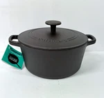 Cuisinart Chef's Classic 5 Qt Pre Seasoned Cast Iron Round Casserole With Cover. Fixed Price $41.59.
