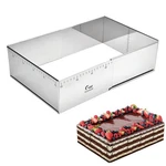 Rectangular Cake Ring Mold Extensible Pastry Mould Stainless Steel Adjustable Ti. Fixed Price $43.16.