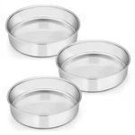 E-far 8 Inch Cake Set Of 3, Stainless Steel Round Layer Baking Pans, No. Fixed Price $30.99.