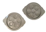 Set Of 2 Vtg Ceramic Escargot White Dishes Plates Hic Henry Import Made In Japan. Fixed Price $16.05.