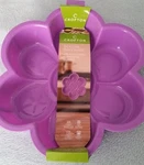 New Purple Crofton 9.3" X 9.8'' Silicone Bakeware Floral Flower Pan. Fixed Price $6.39.