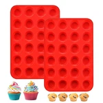 Silicone Mini Muffin Pan, 24 Cups Nonstick Cupcake Pans For Baking. Fixed Price $11.99.