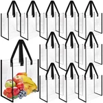 12 Pack Clear Tote Bags, Stadium Approved, Plastic With Handle, Tra.... Fixed Price $31.35.