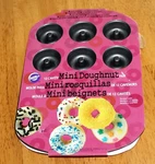 Wilton: 12 Cavity Mini Doughnut Pan #2105-0614 New Non-stick 1-3/4" Size. Fixed Price $11.69.