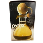 Vintage Pyrex 8010 Glass Beverage/wine Decanter With Round Cork Stopper Quart. Fixed Price $35.00.