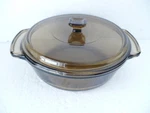 Anchor Hocking Amber Casserole 1-1/2 Qt With Glass Cover Usa. Fixed Price $14.95.