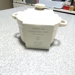 Earth Ceramic Mini Casserole Dish Beige 1/4 Cup W/ Lid Handles. Fixed Price $29.00.