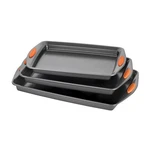 Rachael Ray Nonstick Bakeware Set With Grips, Cookie Sheets / Baking. Fixed Price $51.35.