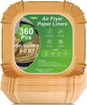 360 Pcs 8 Square Unbleached Heavy Duty Air Fryer Paper Liners Disposable, Non-s. Fixed Price $52.43.