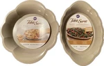 2 Pcs Wilton Table Serve Non-stick Bakeware. 9.75IN Pie Pan & 1 Qt Oval. New!!. Fixed Price $18.99.