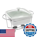 Godinger Oven To Table Square Baker Warmer Serving Piece Stand - 1.2 Quart 63400. Fixed Price $72.13.