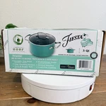 Fiesta Healthy Ceramic Non Stick 3 Qt Casserole Pan With Lid. Fixed Price $80.00.