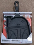 Disney Star Wars Boba Fett Cast Iron Baking Skillet With Pancake Mix. Fixed Price $15.99.