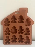 Wilton Gingerbread House Women Silicone Bite Size 12 Cavity Mini Candy Mold. Fixed Price $12.99.