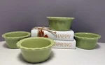 Set Of 4 Chantal Green Ceramic Ramekins Scalloped Baking Cups 1/2 Oven Safe. Fixed Price $34.99.