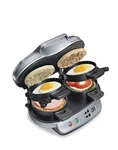 Hamilton Beach 2-IN-1 Removable Plates 1200W Double Breakfast Sandwich Maker. Fixed Price $45.00.