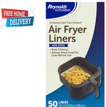Reynolds Kitchens Air Fryer Liners Disposable, Unbleached Parchment Paper Sheets. Fixed Price $6.40.