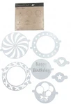 Vintage Pampered Chef Cake Stencil Set 1535 Retired 7 Patterns Birthday Holiday. Fixed Price $10.00.