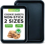 Nutrichef 2-PIECE Baking Non Stick Premium Carbon Steel Cookie Sheets Fo. Fixed Price $26.56.