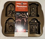 Nordic Ware 6 Cup Haunted Halloween Mini Cake Pan Tombstone Skull Grave. Fixed Price $24.97.