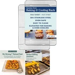 Stainless Steel Cooling Baking Rack Set 10X17 Inch Of 2 Heavy Duty. Fixed Price $67.14.