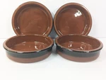 Set Of 4 Cermer Stacking Ramekin Flan Creme Brulee Dishes Spain R1027 Terracotta. Fixed Price $15.00.