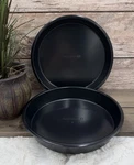 Lot Of Two 8" Calphalon Dark Non-stick Round Cake Pans -thick Quality Baking Exc. Fixed Price $22.98.