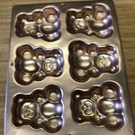 Wilton 2004 Teddy Bear Cake Pan 6 Molds 2105-4948 Copper Color. Fixed Price $15.12.