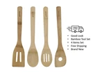 Good 100% Bamboo Cooking Utensils 4 Pcs. Tool Set, Brand New ! Spatulas. Fixed Price $12.99.