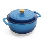 5 Quart Enameled Cast Iron Round Dutch Oven With Lid For Bread Baking, Stews. Fixed Price $35.99.