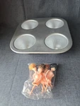Vtg 1971 Wilton Mini Wonder Mold Doll Cake Pans 4 Cavity 508-302. Fixed Price $25.00.