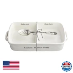 Mud Pie Circa Side Baker Set, White, 2.5" X 8" 14". Fixed Price $100.80.
