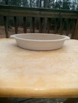 Pampered Chef Small Oval Stoneware Pan French White. Fixed Price $24.00.
